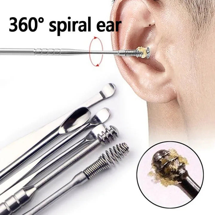 Ear Wax Cleaning Kit, 6 Pcs Ear Pick Tools