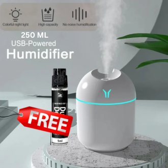 Air Humidifier - 220ml Mini Diffuser for Air Freshener with free 5ml Frigrance