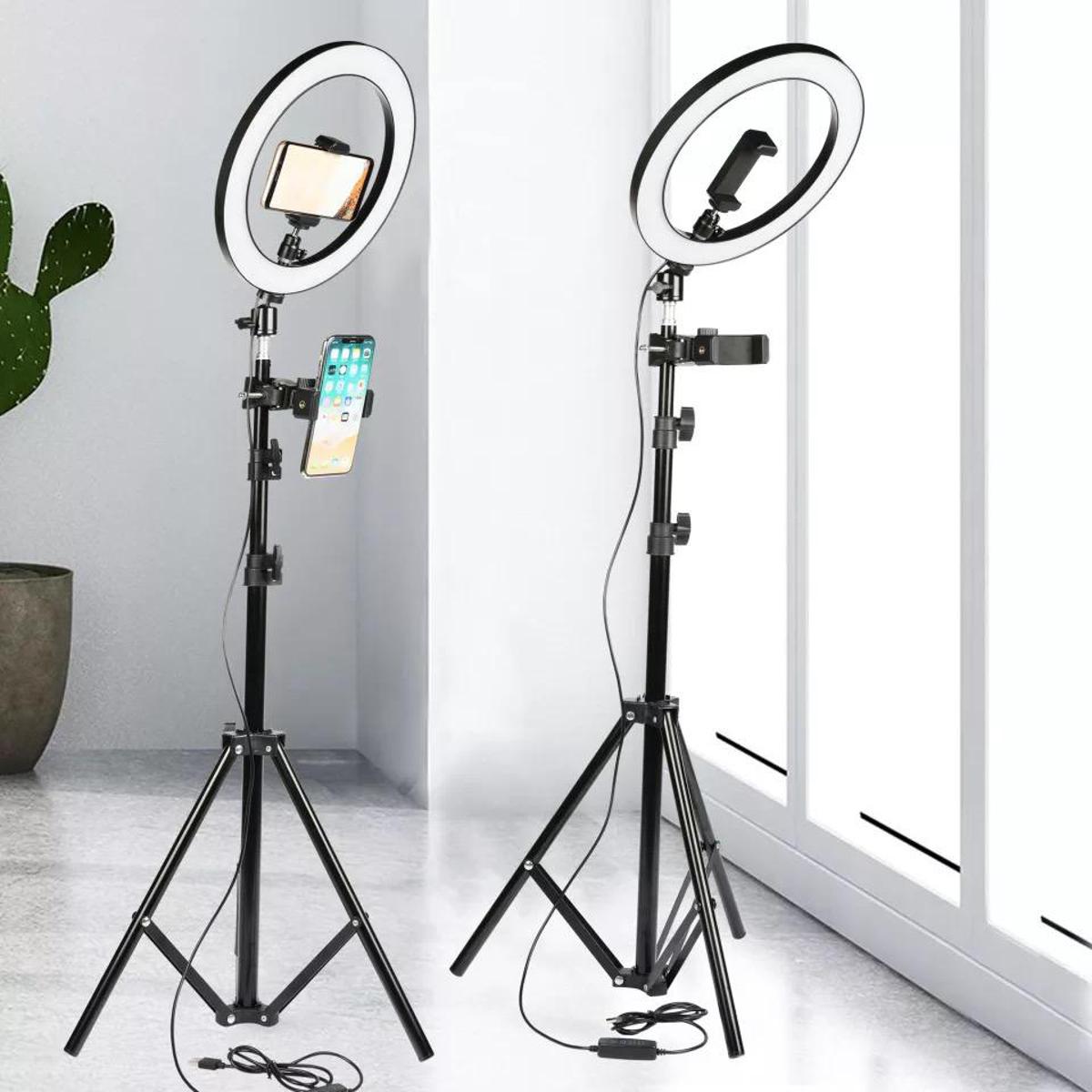 26cm Ring Light With Mobile Holder With 7Feet Tripod Stand