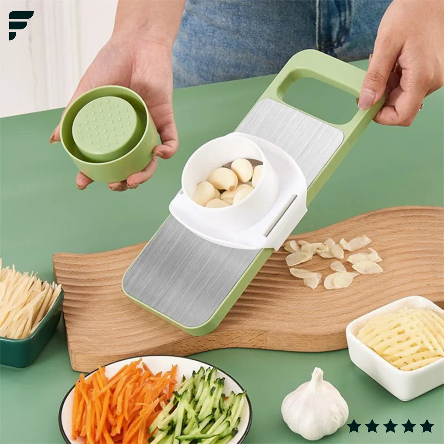 5-in-1 Multifunctional High-Quality Vegetable & Fruit Slicer With Five Changeable